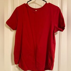 Lululemon love crew neck tee cloud was size 8 in Dark Red